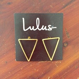 Lulu's gold triangle earrings